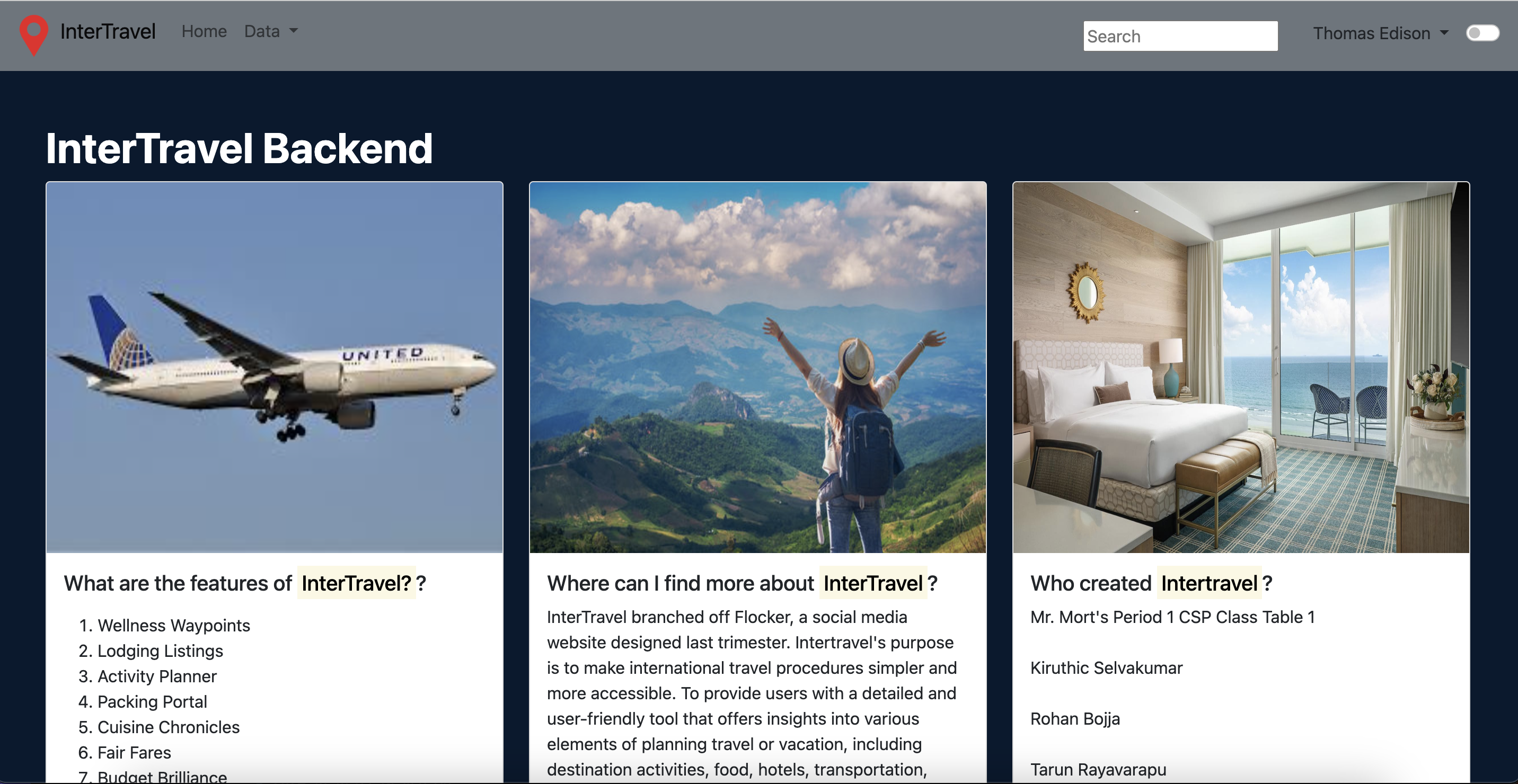 InterTravel Deployed Backend
